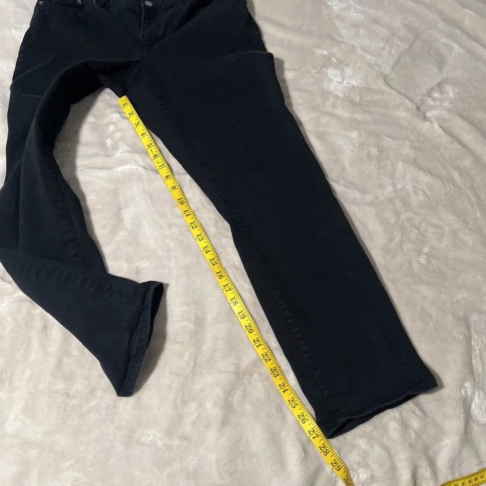 Lauren Ralph Lauren Women's Black Jeans Modern Straight Curvy Fit Size 14W